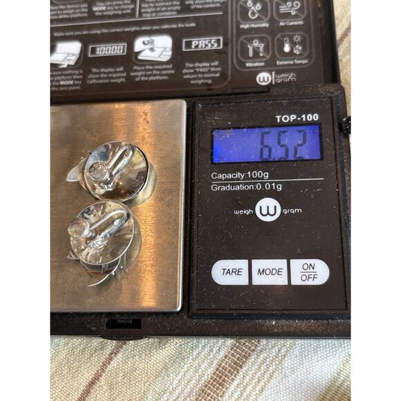 Vtg MCM Beau Sterling Silver Kitty Cat Screw Back Earrings 925 - Picture 5 of 5